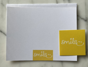 Smile Notecard with Smile Sticker